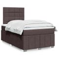 vidaXL Boxspring posteľ s matracom tmavohnedá 120x190 cm látka