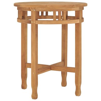 vidaXL Bistro stolík Ø60x75,5 cm teakový masív