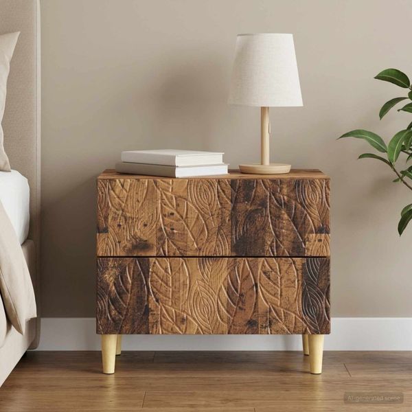 vidaXL Nočný stolík Staré drevo 62 x 34,5 x 48 cm Kompozitné drevo