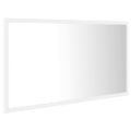 vidaXL Kúpeľňové zrkadlo s LED, biele 80x8,5x37 cm, akryl
