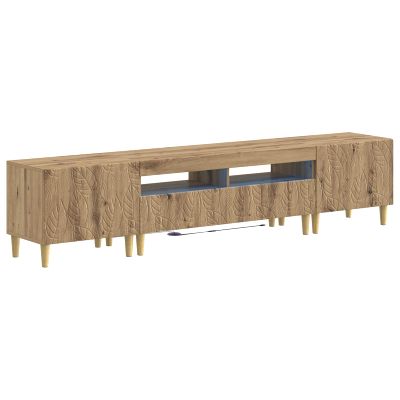 vidaXL 5-dielny LED TV kabinet Dub artisan Kompozitné drevo