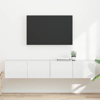 vidaXL TV nástenná skriňa 2 pcs Lesklá biela 78,5 x 31 x 29,5 cm