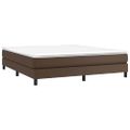 vidaXL Posteľný rám s boxspringom hnedý 160x200 cm umelá koža