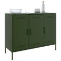 vidaXL Komoda olivovozelená 100,5x39x79 cm oceľ