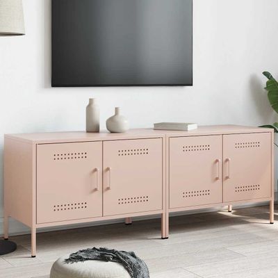 vidaXL TV skrinky 2 ks ružové 68x39x50,5 cm oceľ