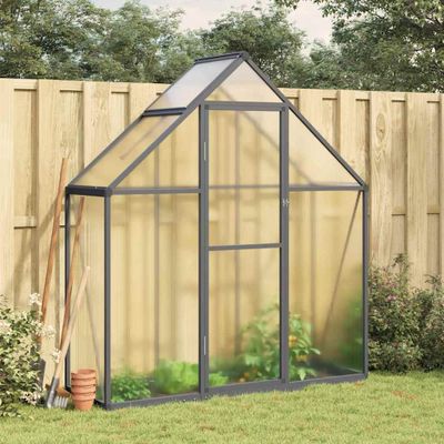 vidaXL Skleník s základovým rámom antracitový 169x58x195 cm hliník