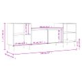 vidaXL TV skrinka dymový dub 160x35x55 cm spracované drevo