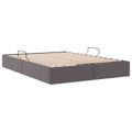 vidaXL Otomanový posteľný rám Biely 140 x 190 cm Umelá koža