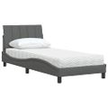 vidaXL Posteľ s matracom Hanko tmavosivá 90x200 cm látka