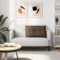 vidaXL Poduška na chrbát Hnedá 80 x 19 x 50 cm látka