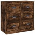 vidaXL Komoda dymový dub 70x35,5x67,5 cm spracované drevo