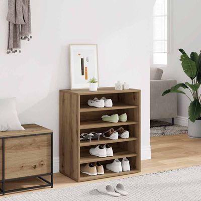 vidaXL Botník dub artisan 60x35x70 cm kompozitné drevo