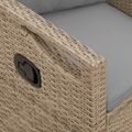 vidaXL Záhradná lavička Beige a svetlo šedá 105 x 60 x 112 cm