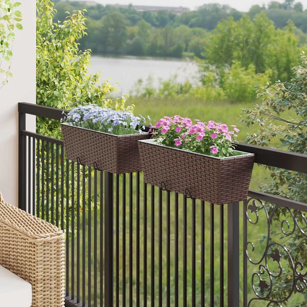 vidaXL Zábradlie 2 pcs 50 x 17 x 17 cm Kov