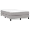 vidaXL Posteľný rám s boxspringom bledosivý 120x200 cm látka