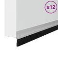 vidaXL Samolepiace tesnenia dverí s kefou 12 ks Strieborná 100 cm