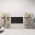 vidaXL Nástenné TV skrinky 8 ks dub sonoma 30,5x30x30 cm