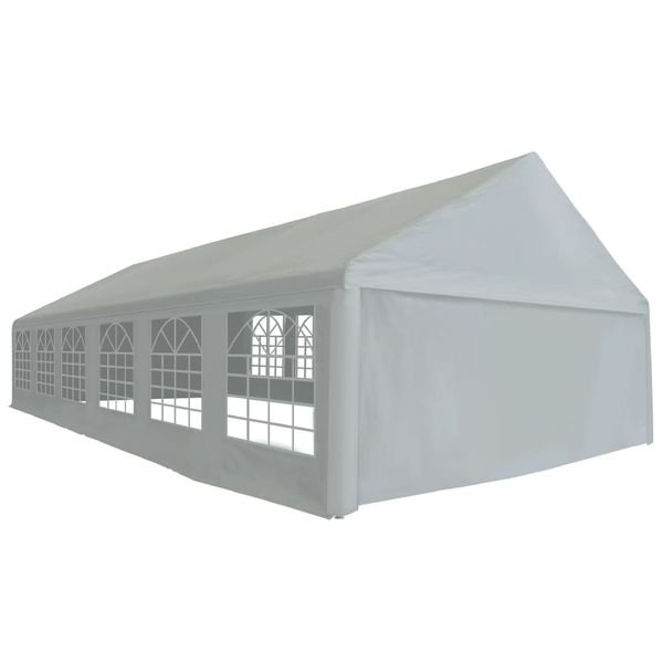 vidaXL Párty stan, PE 6x12 m, sivý