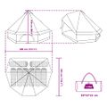 vidaXL Tipi stan 8-miestny Modrá taft