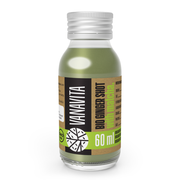 BIO Zázvorový shot s matchou - VanaVita, 60 ml