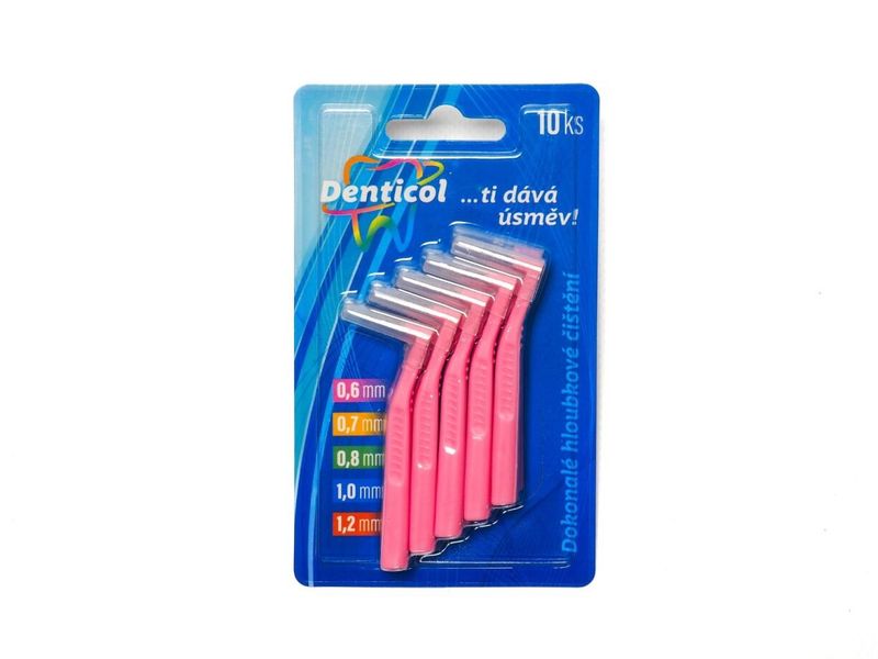Denticol Z01 veľ. 0,6mm, medzizubná kefka zahnutá, 10 + 10ks