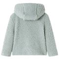 Detská bunda s kapucňou z umelej kožušiny mentolovo zelená 104