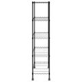 vidaXL Regál s 5 policami na kolieskach 75x35x155 cm čierny 250 kg