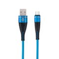 Forever GSM045627 micro-USB kábel Shark blue 1m 2A, modrá