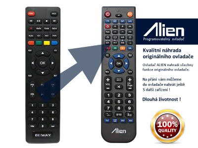 Diaľkový ovládač ALIEN DI-WAY IRD-265HD