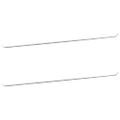 vidaXL Záclonové koľajnice 2 ks biele a strieborné 90-130 cm hliník