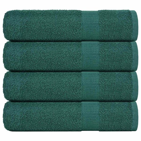 vidaXL Osušky do kúpeľne FROGN 4 ks zelené 100x150 cm 360 g/m²