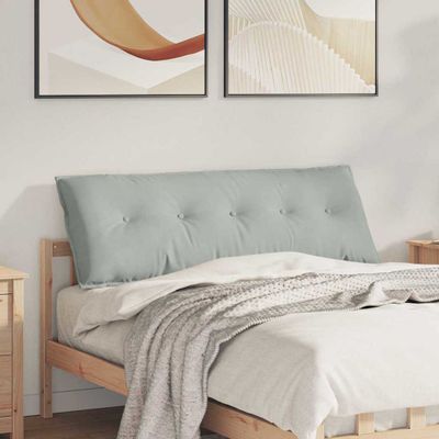 vidaXL Poduška na chrbát Svetlosivá 140 x 50 cm Kordúrová tkanina