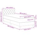 vidaXL Posteľ s pružinovým rámom Tmavomodrá 100 x 200 cm Zamat