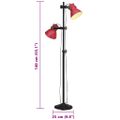 vidaXL Podlahová lampa 25 W šmuhovaná červená 25x25x90/140 cm E27