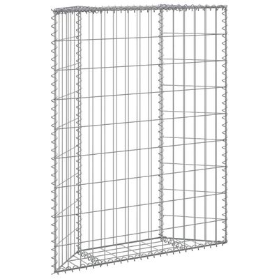 vidaXL Trapézový gabiónový vyvýšený kôš pozinkovaná oceľ 80x20x100 cm