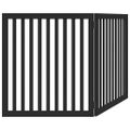 vidaXL Brána pre psa skladacia 2 panely čierna 160 cm topoľové drevo