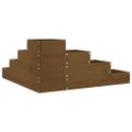vidaXL Záhr. kvetináč 4-posch. 80,5x79x36 cm medovohnedý mas. borovica