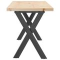 vidaXL Konferenčný stolík v tvare X 110x40x45,5 cm borovica a oceľ