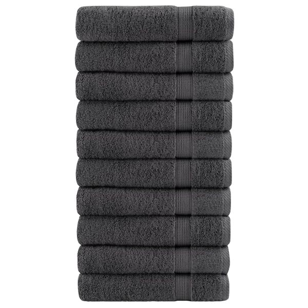 vidaXL Prémiové uteráky na ruky SOLUND 10 ks antracit 50x100cm 600g/m2