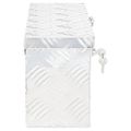 vidaXL Úložný box strieborný 50x15x20,5 cm hliník