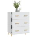 vidaXL Komoda lesklá biela 70x34x90 cm spracované drevo