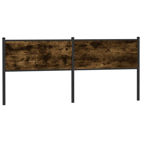 vidaXL Náhradné čelo postele, tmavý dub 200 cm, kompozitné drevo a oceľ