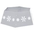 vidaXL Podložka pod vianočný stromček strieborná a biela Ø 68x25 cm