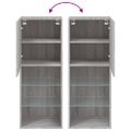 vidaXL TV skrinka s LED svetlami sivá sonoma 40,5x30x102 cm