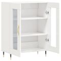 vidaXL Komoda lesklá biela 69,5x34x90 cm spracované drevo