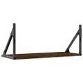 vidaXL Nástenné police 2 ks hnedý dub 60x25x25,5 cm kompozitné drevo