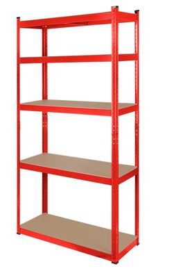 Skladový regál REBEL RB-1251R 180x90x40, červený