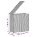vidaXL Záhradný úložný box z polyratanu 100x49x103,5 cm sivý