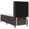 vidaXL LED box s pružinami Tmavohnedá 90 x 190 cm látka