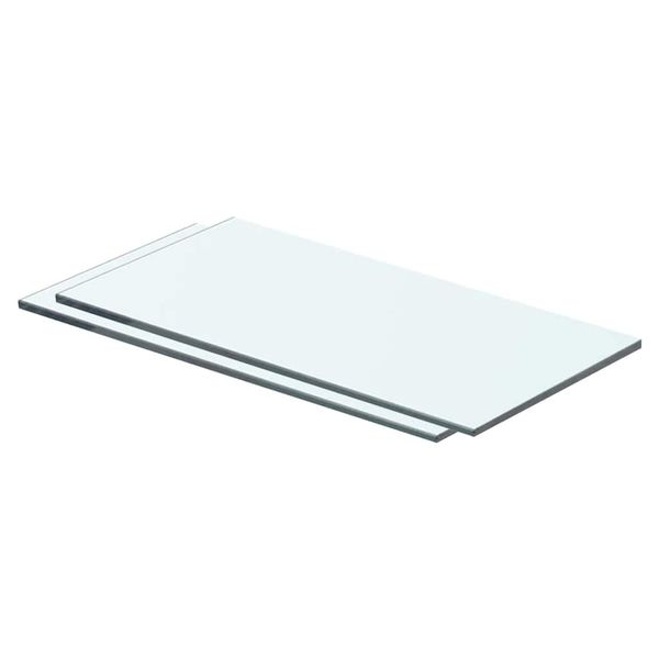 vidaXL Poličky 2 ks panel z priehľadného skla 40x15 cm